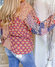 Load image into Gallery viewer, Patchwork Floral Blouse
