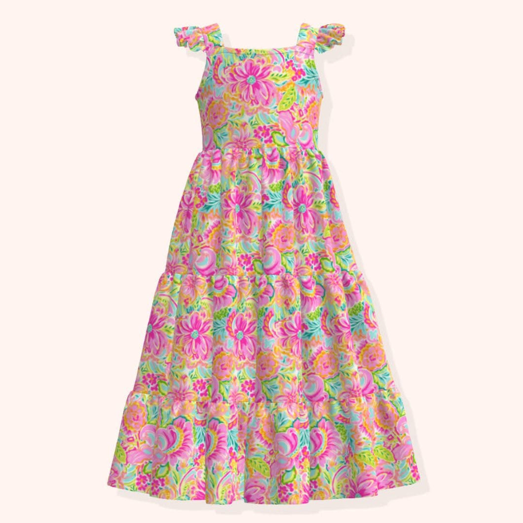 Tropical Escape Girl Maxi Dress