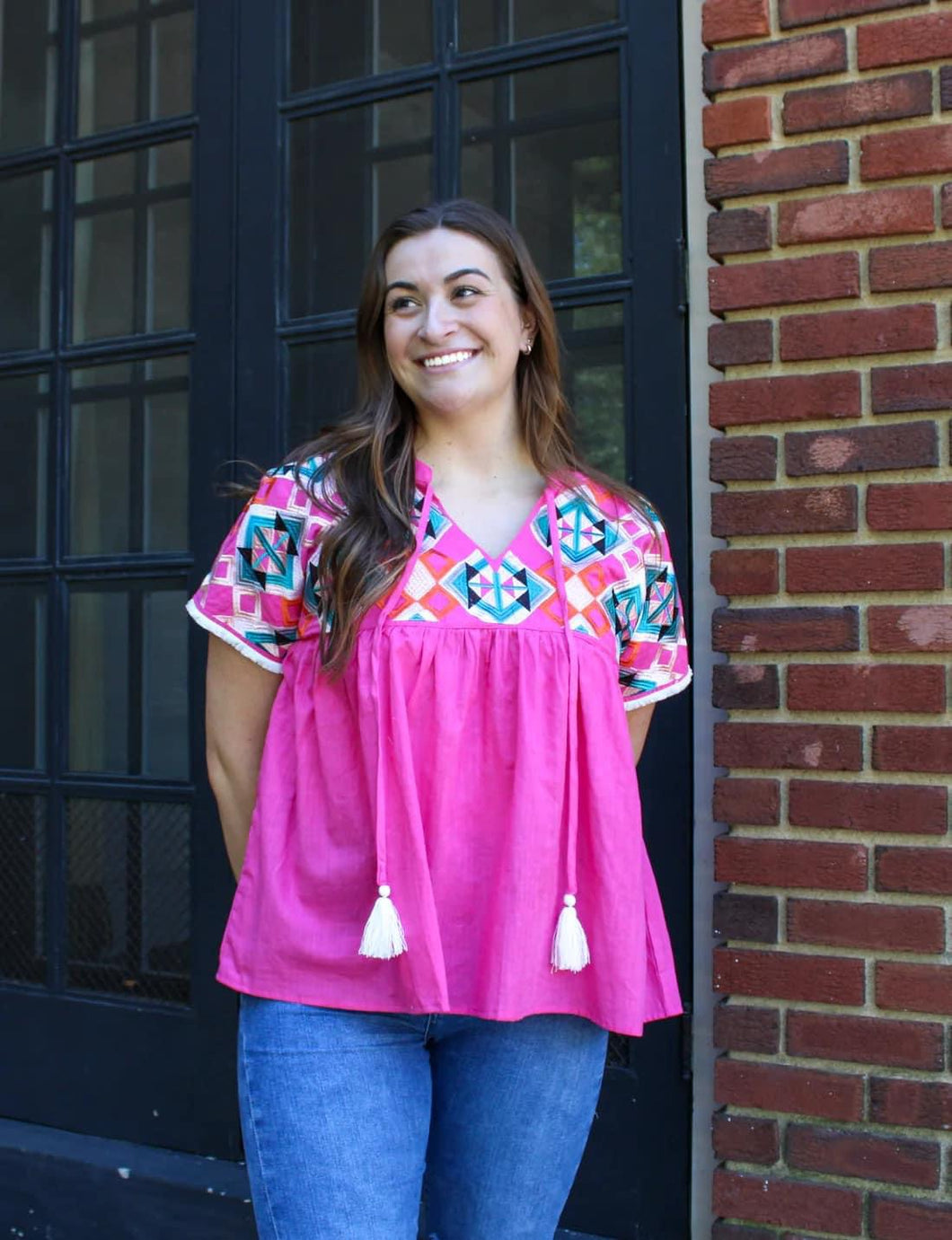 Pink Geometric Top