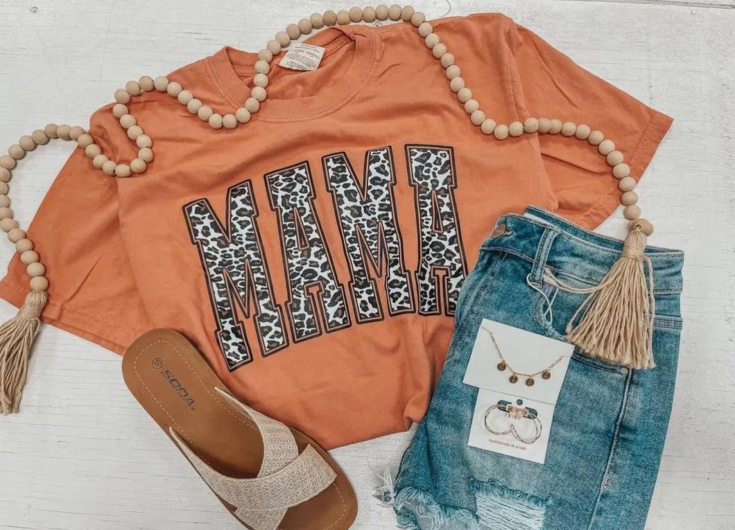 Terecotta Leopard Mama Tee